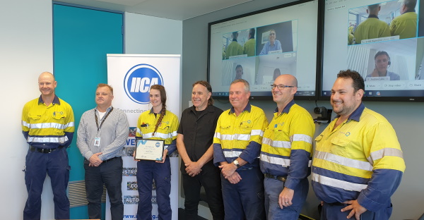 Nicola surrounded by her colleagues and mentors